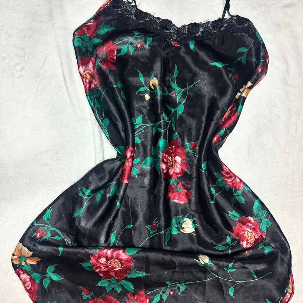 Floral Black Mini Dress